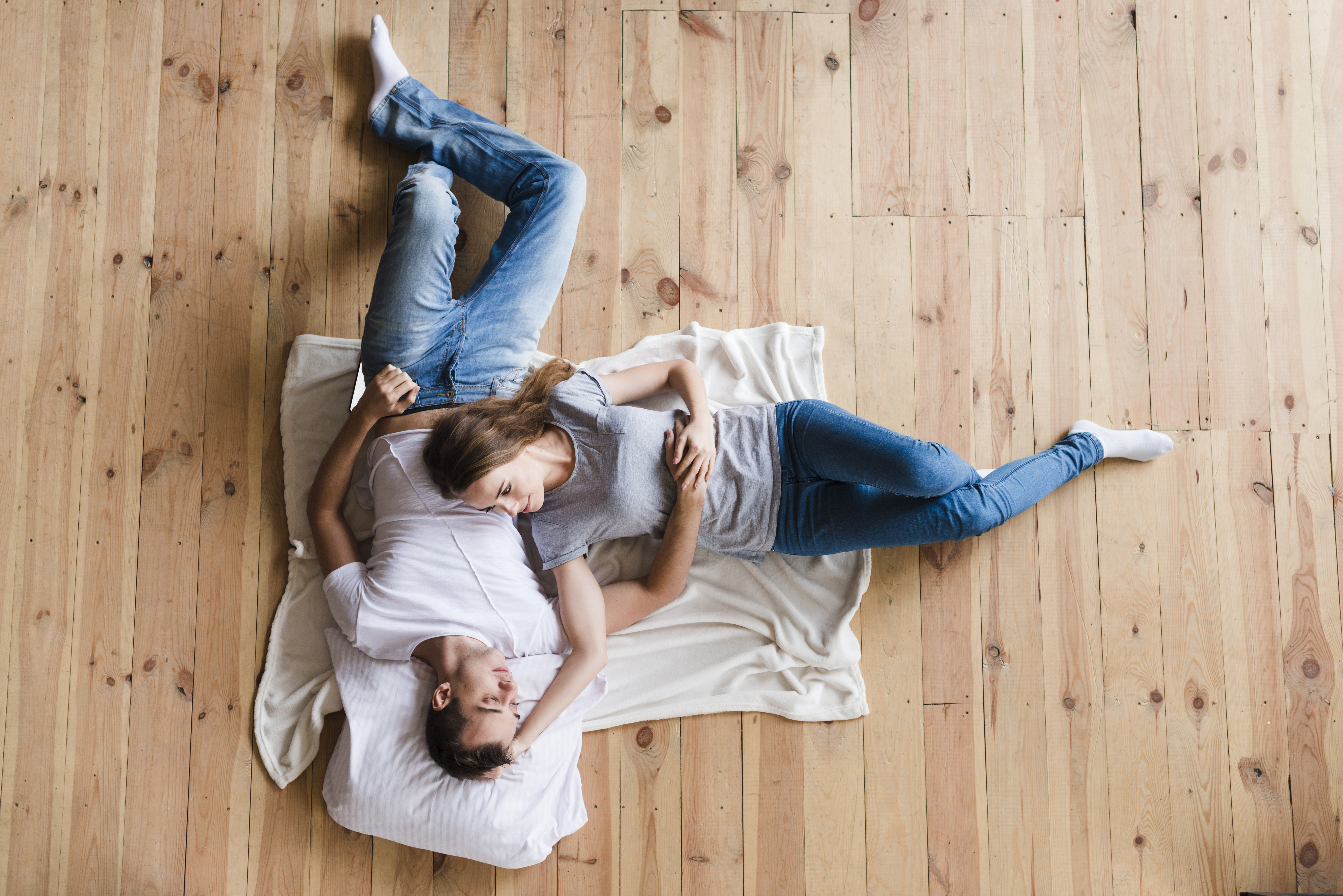 Stylish waterproof laminate flooring in a modern living room