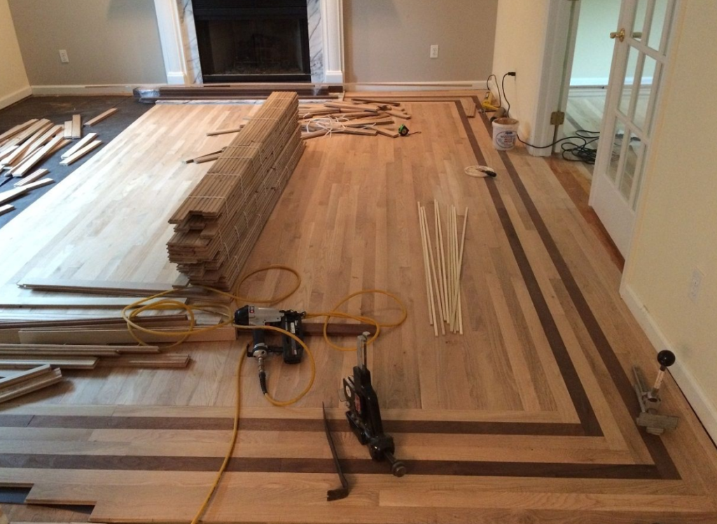 Hardwood Flooring Florida installation showcasing elegant, durable wood floors in a modern home.