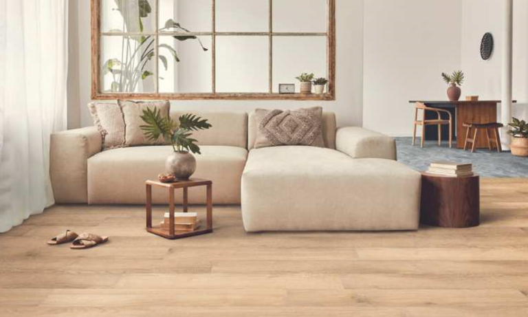 Modern US home featuring durable, stylish vinyl flooring with a realistic wood finish.