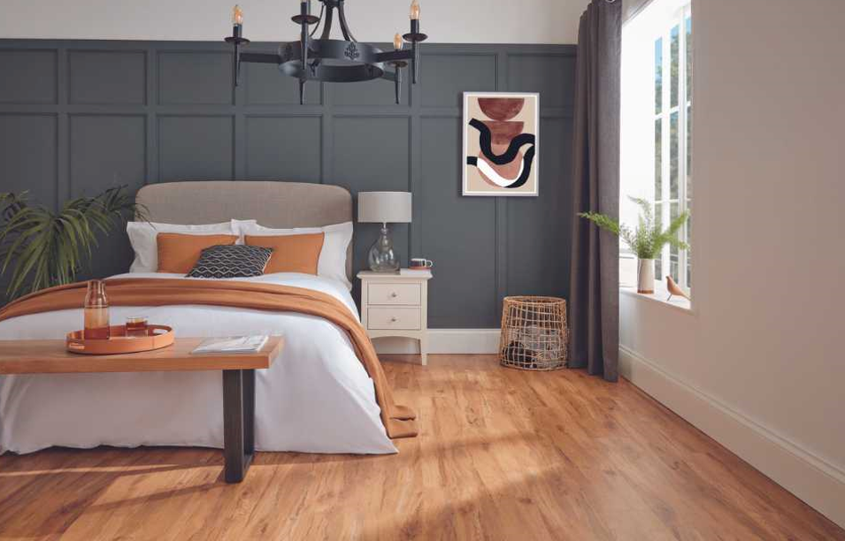 Modern living room with sleek, durable vinyl flooring — the smart, stylish choice for contemporary US homes.